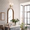 Kichler Ali 2 Light Bathroom Vanity Light in Brushed Natural Brass with Satin Etched Glass Shades for use in Bathrooms and Powder Rooms, 52141BNB view 4