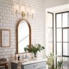 Kichler Ali 4 Light Bathroom Vanity Light in Brushed Natural Brass with Satin Etched Glass Shades for use in Bathrooms and Powder Rooms, 52143BNB view 4
