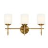 Kichler Ali 3 Light Bathroom Vanity Light in Black with Satin Etched Glass Shades for use in Bathrooms and Powder Rooms, 52142BK view 2