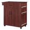 Better Home Products Shelby Rolling Kitchen Cart with Storage Cabinet - Mahogany view 1