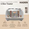 Haden Heritage 4 Slice Wide Slot Stainless Steel Toaster with Adjustable Browning Control & Non-Slip Feet, Steel & Copper view 2