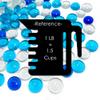 CYS EXCEL 5 LBS Blue Mix Glass Beads for Vases Flat Marble Gemstone Beads Vase Fillers Aquarium Decor Rocks Floral Centerpieces Stones Mosaic Pebbles view 2