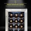 SCHMCK 18 Bottle Compressor Wine Cooler Refrigerator w/Lock - Large Freestanding Wine Cellar For Red, White, Champagne or Sparkling Wine - 41f-64f Digital Temperature Control Fridge Stainless Steel view 2