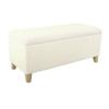 HomePop Storage Bench, Pearl Cream, Rectangle view 1