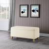 HomePop Storage Bench, Pearl Cream, Rectangle view 2