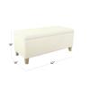 HomePop Storage Bench, Pearl Cream, Rectangle view 3