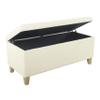 HomePop Storage Bench, Pearl Cream, Rectangle view 4