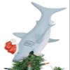 Tree Buddees Great White Shark Christmas Tree Topper - Large 10" view 1