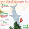 Tree Buddees Great White Shark Christmas Tree Topper - Large 10" view 2