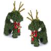 Factory Direct Craft Artificial Pine Holiday Reindeer Set of 2 for Christmas and Holiday Displays view 1