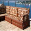 8" Thickness Brown Corner Floor Seating Set, Pallet Cushion Set, Modular Design Floor Cushion, Garden Sofa Set, Indoor Sofa Set, Futon Sofa Bed (L Sofa Only) view 2