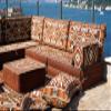 8" Thickness Brown Corner Floor Seating Set, Pallet Cushion Set, Modular Design Floor Cushion, Garden Sofa Set, Indoor Sofa Set, Futon Sofa Bed (L Sofa Full Set) view 2