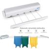 BNNP Foldable Clothes Drying Rack Wall Mounted Retractable Clothesline Indoor and Outdoor Laundry Rack Bathroom Dryer Storage Rack Telescopic Clothes Rack (Color : Small) view 2