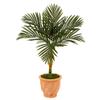 3.5' Golden Artificial Palm Tree in Terra-Cotta Planter 10" Orange view 1