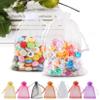 ANZNKU 100PCS Premium White Organza Bags 5x7 inches Mesh Bags Drawstring, Small Gift Pouches for Christmas Wedding Makeup Party Favor view 1