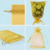 ANZNKU 50PCS Premium Gold Organza Bags 5x7 inches Mesh Bags Drawstring, Gift Bag Small Size, Organza Wedding Party Favor Bag, Mesh Pouches Drawstring view 4