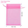ANZNKU 50PCS Pink Organza Bags 5x7 inches Mesh Bags Drawstring, Mesh Oraganza Gift Bag Small Mesh Gift Bag for Party, Wedding, Premium Sheer Party Favor Pouches Drawstring view 2