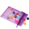 ANZNKU 100PCS Premium Purple Organza Bags 5x7 inches Mesh Bags Drawstring, Gift Bag Small Size for Halloween, Organza Favor Bag view 3
