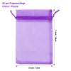 ANZNKU 50Pcs Purple Organza Bags 5x7 Inch, Small Mesh Gift Bag for Jewelry Candy Sachet Craft, Small Mesh Bags with Drawstring for Party Wedding Favor & Halloween view 2