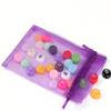 ANZNKU 50Pcs Purple Organza Bags 5x7 Inch, Small Mesh Gift Bag for Jewelry Candy Sachet Craft, Small Mesh Bags with Drawstring for Party Wedding Favor & Halloween view 4