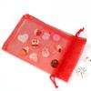 ANZNKU 100PCS Premium Red Organza Bags 5x7 inches Mesh Bags Drawstring, Small Gift Bag for Christmas Valentine Wedding Candy Party Favor, Cute Jewelry Pouches view 3