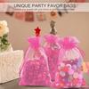 ANZNKU 100PCS Sheer Pink Organza Bags 5x7 inch Mesh Bags Drawstring, Small Mesh Gift Bag for Makeup, Mesh Bag Drawstring, Organza Favor Pouches for Party Wedding Mesh Festival view 4