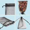 ANZNKU 50PCS Black Organza Bags, Gift Bags Small Size, Sheer Organza Bag 5x7 Inch for Christmas, Mesh Candy Bag, Small Mesh Pouches with Drawstring for Party Wedding Favor view 4