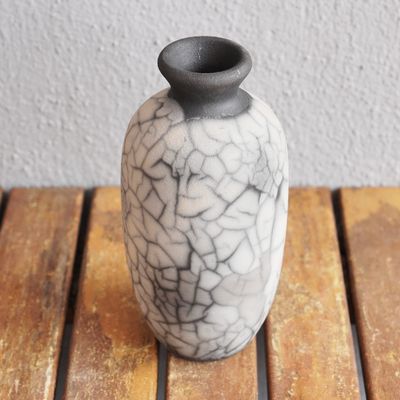 RAAQUU 3 Pack Koban 7 inch Handmade Ceramic Raku Vase - Pottery Gifts for Her, Boho, Gift Box, Gift for Mom, Bridesmaid Wedding Gift, Home Dcor - SR
