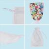 ANZNKU 50 Pack White Organza Bags 5 x 7 Inch, Small Mesh Gift Bags Bulk Drawstring for Wedding Favors, Gift Wrap Bag for Candy Jewelry Soap, Cute Goodie Bag Sachet for Party Favor & Valentine view 3