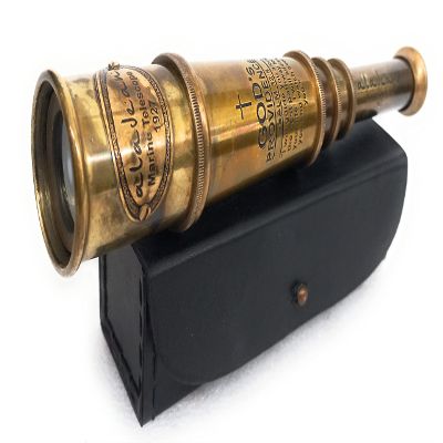 Vintage Spyglass Telescope Engraved Psalm 32:8 - Find Best Pathway - Inspirational Gifts Meaningful Gift Gadget Functional 16" Brass Spyglass with Brilliant Magnification in Gift Box