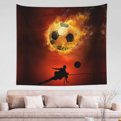 ASYG Soccer Tapestry Wall Tapestry Large Tapestry Sport Background Soccer Sport Tapestry Wall Hanging (51inx60in)
