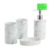 YQBUER Home Bathroom Accessories Set Ceramic Wash Set Bathroom Four-Piece Suit Soap Dispenser Gargle Cup Toothbrush Holder Christmas Suitable for Hotel bathrooms view 2
