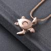 SHEIL Little Sear Turtle Memoria Jewellery for Cremation Ashes Pendant - Stainless Steel Pet Memorial Urn Necklace Jewelry,2 view 3
