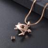 SHEIL Little Sear Turtle Memoria Jewellery for Cremation Ashes Pendant - Stainless Steel Pet Memorial Urn Necklace Jewelry,2 view 4