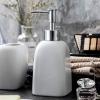 YQBUER Home Bathroom Accessories Set Bathroom Wash Set Ceramic Five Piece Set Soap Dispenser Couple Gargle Cup Toothbrush Holder Suitable for Hotel bathrooms view 3