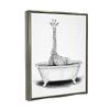 Stupell Industries Giraffe In A Tub Funny Animal Bathroom Drawing, Design by Rachel Neiman view 2
