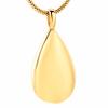 SHEIL Shiny Polished 316L Stainless Steel Water Drop Memorial Jewelry for Ashes - Engravable Keesake Cremation Urn Necklace,1 view 1