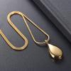 SHEIL Shiny Polished 316L Stainless Steel Water Drop Memorial Jewelry for Ashes - Engravable Keesake Cremation Urn Necklace,1 view 4