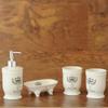 YQBUER Home Bathroom Accessories Set Ceramic Crown Bathroom Accessories Covered The British Style of Home Decoration Product That Defend Bath Set Suitable for Hotel bathrooms view 3
