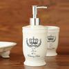 YQBUER Home Bathroom Accessories Set Ceramic Crown Bathroom Accessories Covered The British Style of Home Decoration Product That Defend Bath Set Suitable for Hotel bathrooms view 4