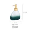 YQBUER Home Bathroom Accessories Set Ceramic Tray Bathroom Accessories Bathroom Set Gradient Gray Blue Wash Set Mouthwash Cup Lotion Bottle Tray Suitable for Hotel bathrooms (Color : B) view 3