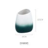 YQBUER Home Bathroom Accessories Set Ceramic Tray Bathroom Accessories Bathroom Set Gradient Gray Blue Wash Set Mouthwash Cup Lotion Bottle Tray Suitable for Hotel bathrooms (Color : B) view 4