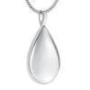 SHEIL Shiny Polished 316L Stainless Steel Water Drop Memorial Jewelry for Ashes - Engravable Keesake Cremation Urn Necklace,2 view 1