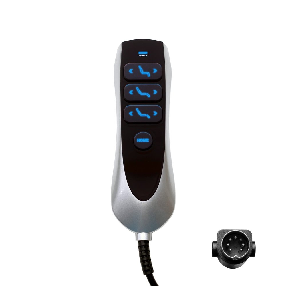 Uetmulik 7 Button 7 Pin Prong Remote Hand Control Handset with USB for Lift Chairs Power Recliners