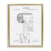 Stupell Industries Toilet Paper Roll Patent Black And White Bathroom Design, Design by Lettered and Lined, Gold Floater Framed, 24 x 30 view 1