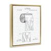 Stupell Industries Toilet Paper Roll Patent Black And White Bathroom Design, Design by Lettered and Lined, Gold Floater Framed, 24 x 30 view 2