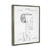 Stupell Industries Toilet Paper Roll Patent Black And White Bathroom Design, Design by Lettered and Lined view 2