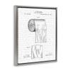 Stupell Industries Toilet Paper Roll Patent Black And White Bathroom Design, Design by Lettered and Lined view 4