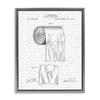 'Vintage Toilet Paper Roll Patent'| Floating Frame Canvas Art view 1
