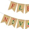 2pcs Christmas Banner Burlap Christmas Bunting Banner Letter Burlap Garland for Christmas Festival Party Supplies view 2